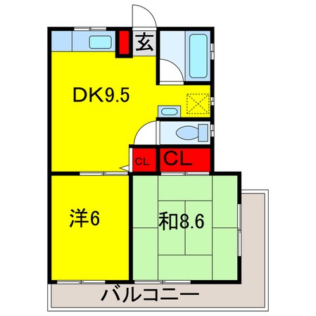 都賀駅 徒歩9分 4階の物件間取画像